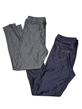 Bundle Yelete 2XL Jeggings Blue Gray Stretch Skinny Pants (New Without Tags)